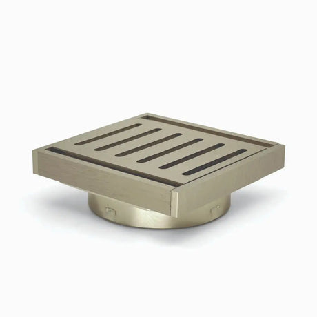 100*100*14mm Brushed Nickel Ezy Flow Guard Floor Waste Aquaperla