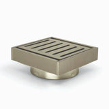 100*100*21mm Brushed Nickel Ezy Flow Guard Floor Waste Aquaperla
