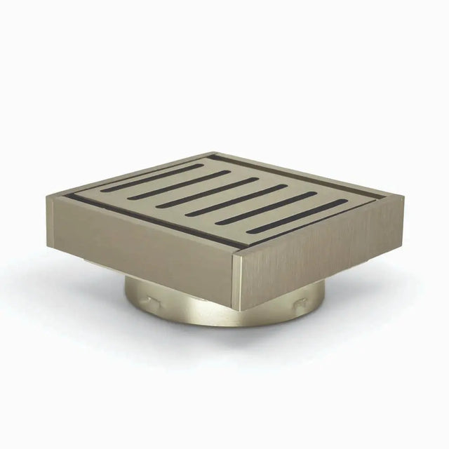 100*100*21mm Brushed Nickel Ezy Flow Guard Floor Waste Aquaperla