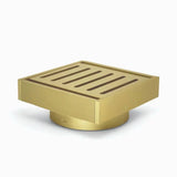 100*100*21mm Brushed Gold Ezy Flow Guard Floor Waste Aquaperla