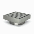 100*100*21mm Brushed Silver Ezy Flow Guard Floor Waste Aquaperla