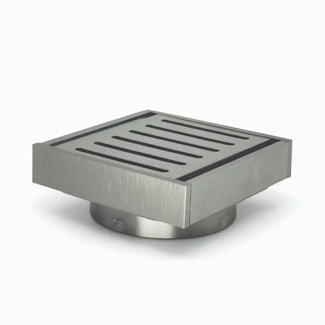100*100*21mm Brushed Silver Ezy Flow Guard Floor Waste Aquaperla