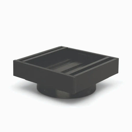 100*100*21mm Brushed Black Ezy Flow Guard Floor Waste Insert Aquaperla