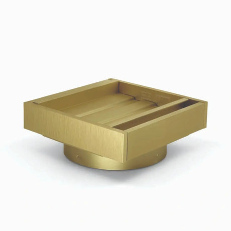 100*100*21mm Brushed Gold Ezy Flow Guard Floor Waste Insert Aquaperla