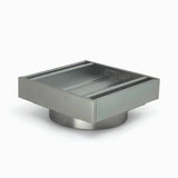 100*100*21mm Brushed Silver Ezy Flow Guard Floor Waste Insert Aquaperla