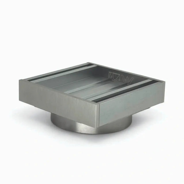 100*100*21mm Brushed Silver Ezy Flow Guard Floor Waste Insert Aquaperla