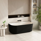 Musen Ultra-Thin Back-to-Wall Bathtub - Gloss White mercioaustralia