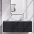 Fremantle PVC Wall Hung Cabinet Vanity 1500mm (Matte Black) (Single/Double Bowl) Poseidon