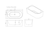 Nova Ultra-Thin Corner Bathtub - Gloss White mercioaustralia