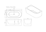 Nova Ultra-Thin Corner Bathtub - Gloss White mercioaustralia