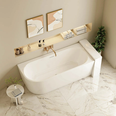 Nova Ultra-Thin Corner Bathtub - Gloss White mercioaustralia