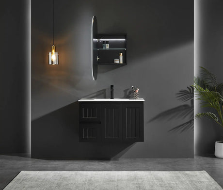 Olivia LED Mirror Cabinet 450X900X155mm Poseidonbk