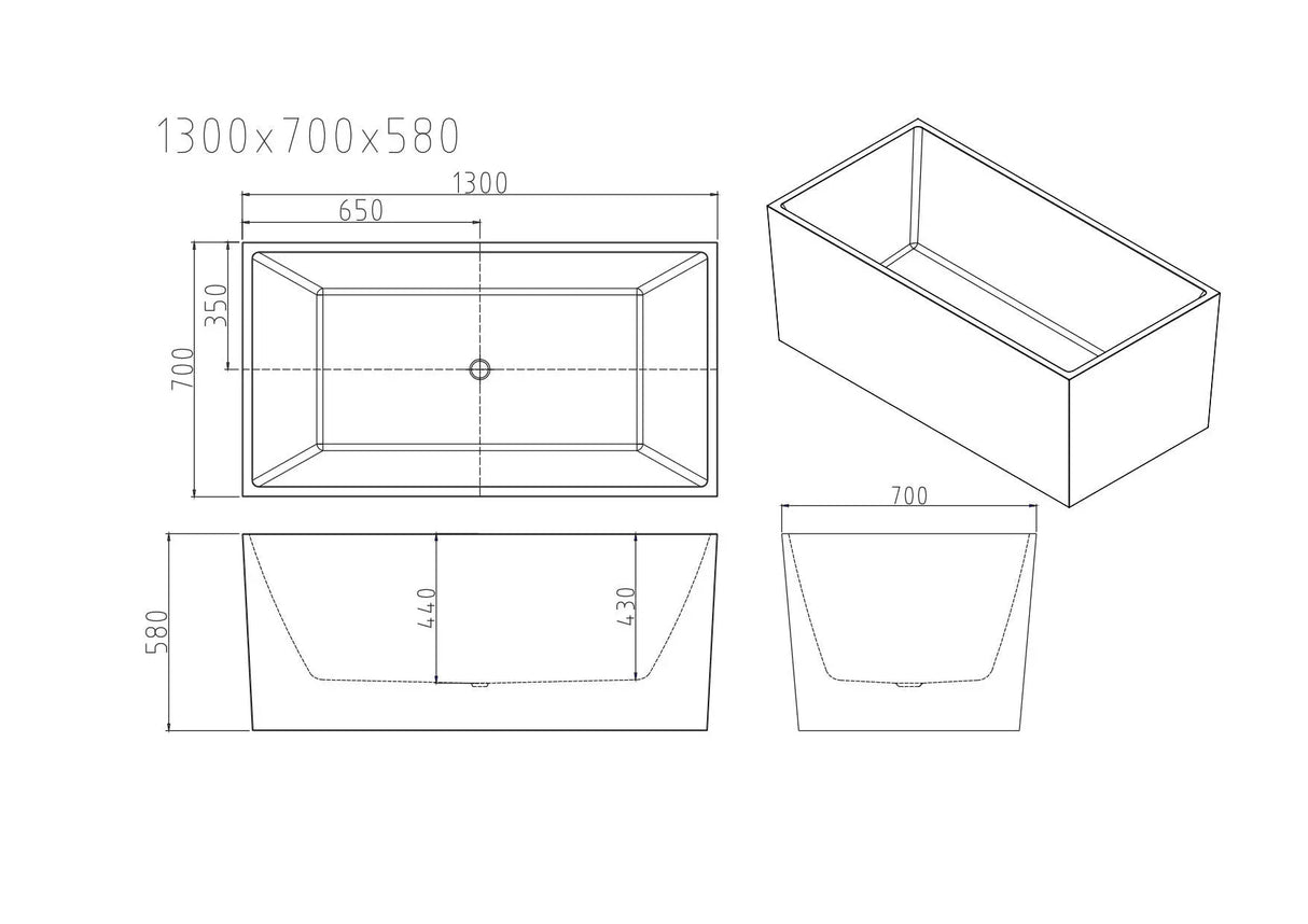 Orta Multi-Fit Freestanding Bathtub - Gloss White mercioaustralia