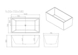 Orta Multi-Fit Freestanding Bathtub - Gloss White mercioaustralia