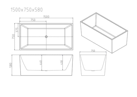 Orta Multi-Fit Freestanding Bathtub - Gloss White mercioaustralia