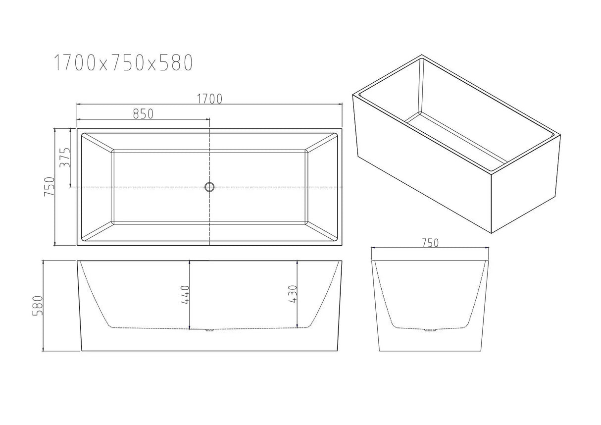 Orta Multi-Fit Freestanding Bathtub - Gloss White mercioaustralia