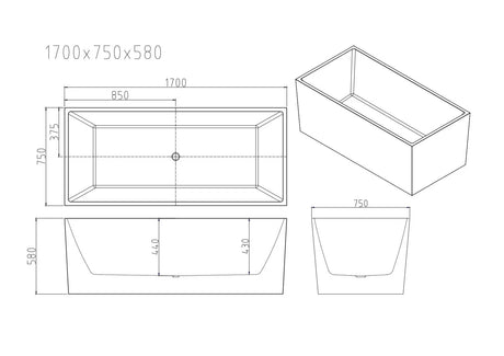 Orta Multi-Fit Freestanding Bathtub - Gloss White mercioaustralia