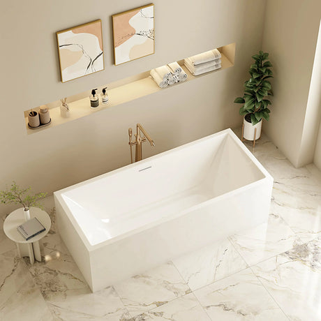 Orta Multi-Fit Freestanding Bathtub - Gloss White mercioaustralia