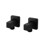 Bathroom Square Black 1/4 Turn Washing Machine Stop Tap(One Piece) Aquaperla