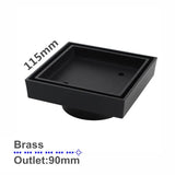 115x115mm Black Tile Insert Drain Aquaperla
