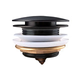 40mm Matt Black Bathtub Pop Up Waste Non Overflow Aquaperla