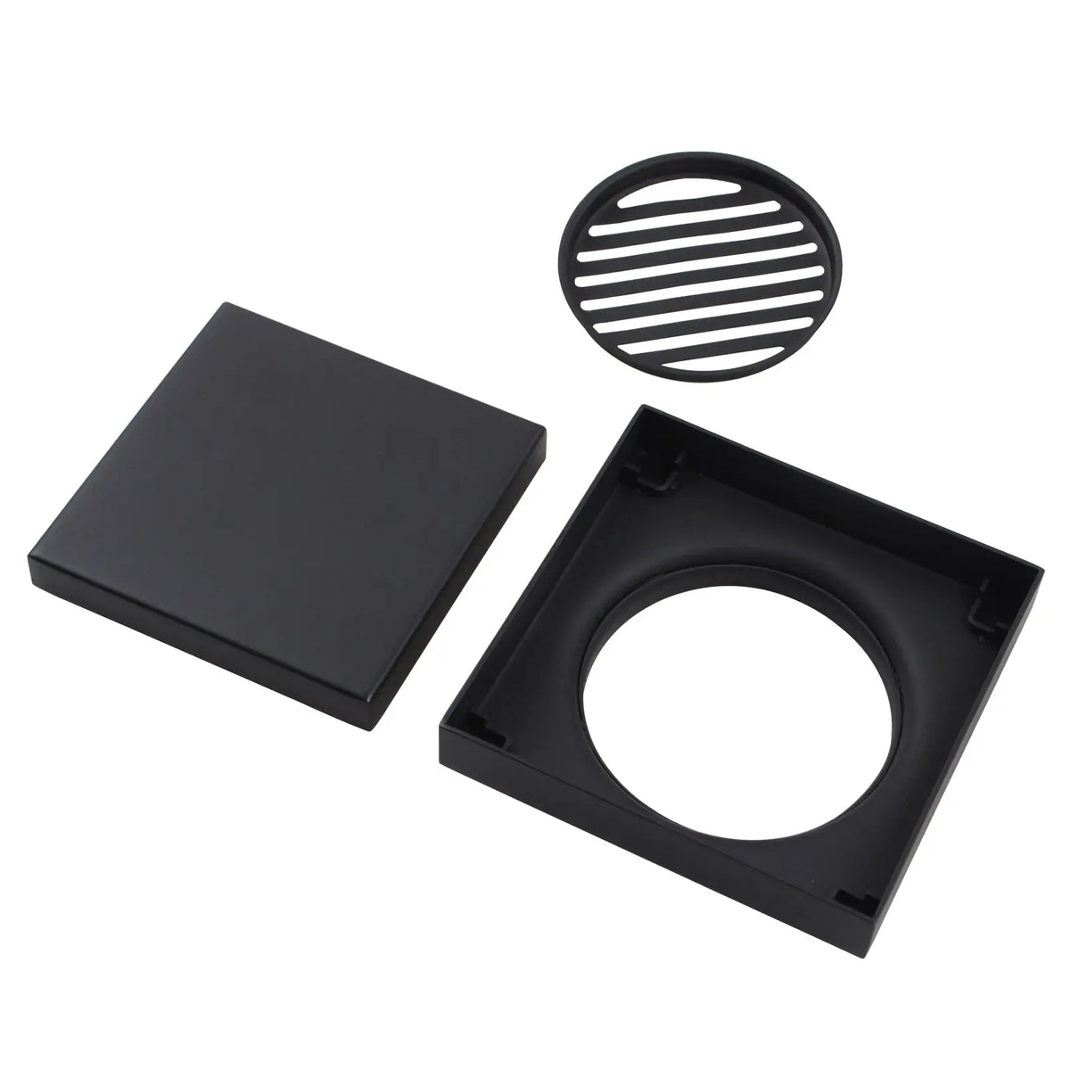 120x120mm Black Tile Insert Drain Aquaperla