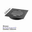 110x110mm Black Floor Drain Aquaperla