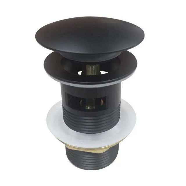 32mm Over Flow Matt Black Pop Up Waste Aquaperla