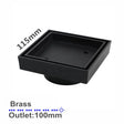 115x115mm Black Tile Insert Drain Aquaperla