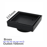 115x115mm Black Tile Insert Drain Aquaperla