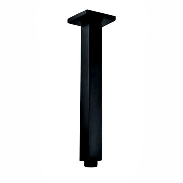 200mm Black Ceiling Shower Arm Aquaperla