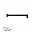 400mm Black Wall Shower Arm Aquaperla
