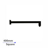 400mm Black Wall Shower Arm Aquaperla
