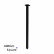 600mm Black Ceiling Shower Arm Aquaperla
