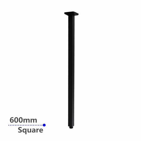 600mm Black Ceiling Shower Arm Aquaperla