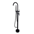 Black Freestanding Tap with Handheld Shower Aquaperla