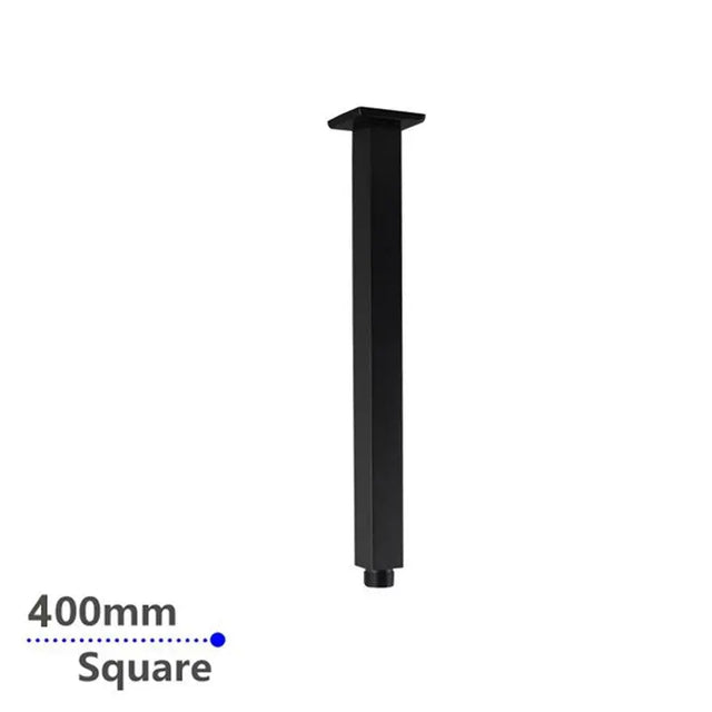 400mm Black Ceiling Shower Arm Aquaperla