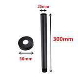 300mm Black Ceiling Shower Arm Aquaperla