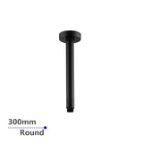 300mm Black Ceiling Shower Arm Aquaperla
