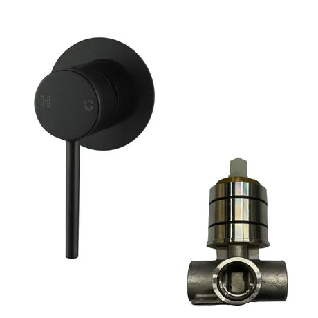 LUCID PIN - Black Wall Mixer Aquaperla