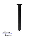 300mm Black Ceiling Shower Arm Aquaperla