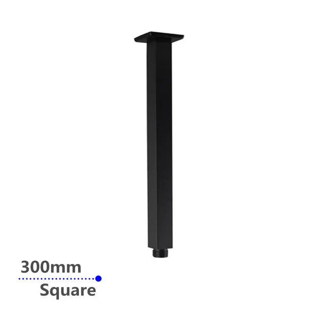 300mm Black Ceiling Shower Arm Aquaperla