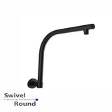 Black Wall Shower Arm Aquaperla