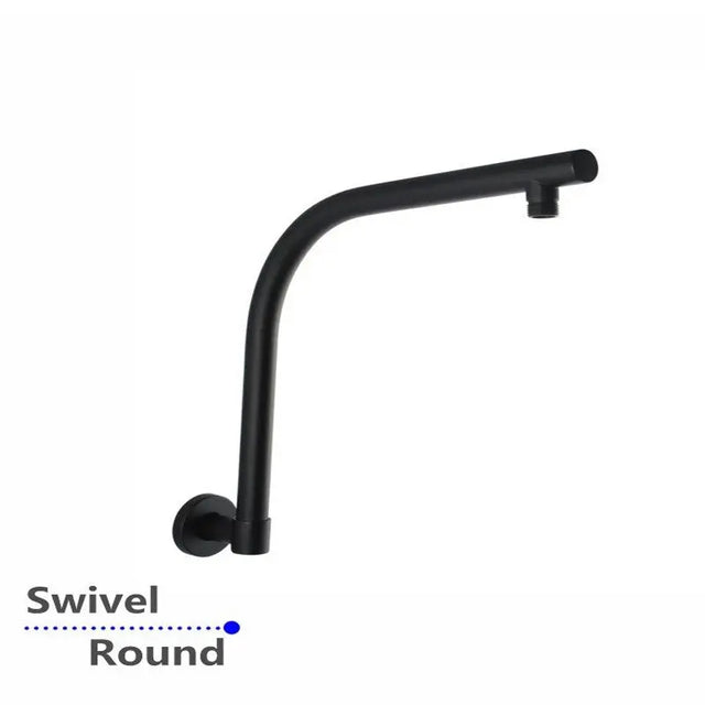 Black Wall Shower Arm Aquaperla