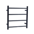 Black Heated Towel Rack 4 Bars Aquaperla