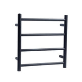 Black Heated Towel Rack 4 Bars Aquaperla