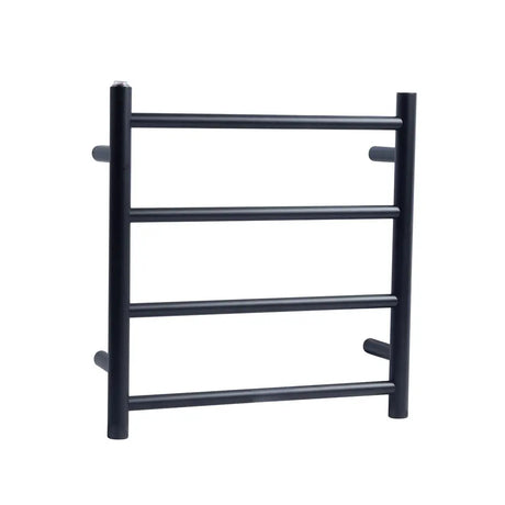 Black Heated Towel Rack 4 Bars Aquaperla