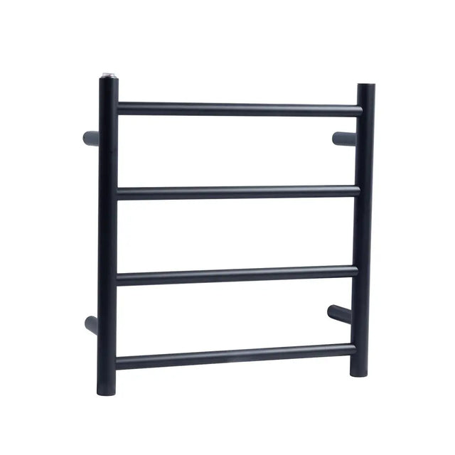 Black Heated Towel Rack 4 Bars Aquaperla