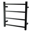 Black Heated Towel Rack 4 Bars Aquaperla