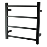 Black Heated Towel Rack 4 Bars Aquaperla
